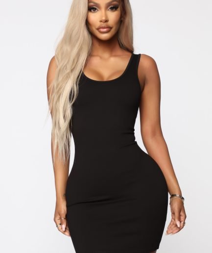 Jules Body Sculpting Mini Dress - Black